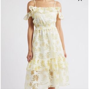 Layered With Love Off The Shoulder Ruffle Midi Dress